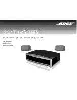 Предварительный просмотр 1 страницы Bose 321 GSX Series III Owner'S Manual