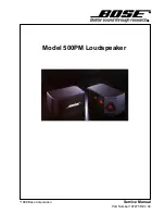 Bose 500PM Service Manual preview