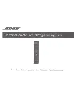 Bose 714924-0020 Programming Manual предпросмотр