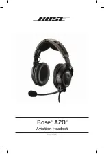 Предварительный просмотр 1 страницы Bose A20 Aviation Owner'S Manual