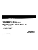 Preview for 22 page of Bose Acoustimass 10 Series I Owner'S Manual