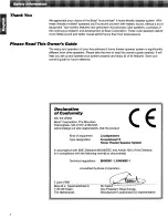 Preview for 2 page of Bose Acoustimass 6 Series II Owner'S Manual