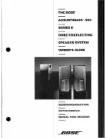 Bose Acoustimass SE-5 Series II Owner'S Manual preview