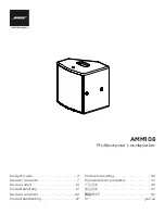 Preview for 1 page of Bose AMM108 Product Manual