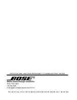 Preview for 58 page of Bose AmPlus 100 Supplement Manual