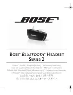 Preview for 1 page of Bose BLUETOOTH HEADSET 2 SERIES Owner'S Manual