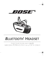 Preview for 1 page of Bose BLUETOOTH HEADSET Owner'S Manual