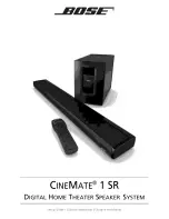 Предварительный просмотр 1 страницы Bose CINEMATE 1 SR Setup Manual