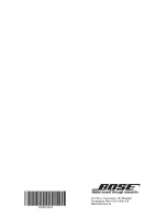 Preview for 20 page of Bose CINEMATE 1 SR Setup Manual