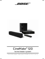 Bose CineMate 120 Owner'S Manual preview