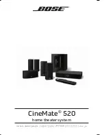 Preview for 1 page of Bose CineMate 220 Owner'S Manual