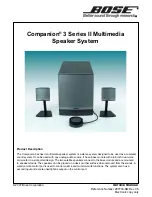 Preview for 1 page of Bose Companion 3 Series II Service Manual