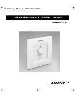 Preview for 1 page of Bose ControlSpace CC-4 Installation Manual