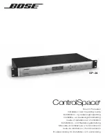 Preview for 1 page of Bose ControlSpace SP-24 Installation And Operating Manual