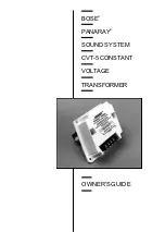 Preview for 1 page of Bose CVT-5 Owner'S Manual