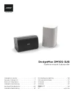 Bose DesignMax DM10S-SUB Installation Manual предпросмотр