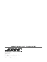 Preview for 7 page of Bose FreeSpace 360P Service Manual