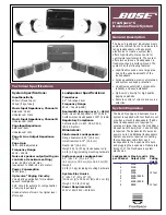 Preview for 1 page of Bose FreeSpace 6 Technical Specifications