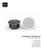 Bose FreeSpace DS 40F 8 ohm Installation Manual preview