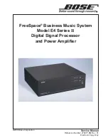 Preview for 1 page of Bose FreeSpace E4 Series II Service Manual