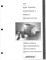 Preview for 1 page of Bose Lifestyle 5 Series II Owner'S Manual