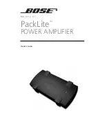 Preview for 1 page of Bose PackLite Owner'S Manual