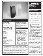 Bose Panaray 402 Series II User Manual предпросмотр