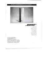 Preview for 1 page of Bose Panaray MA12 Installation Manual