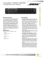 Preview for 1 page of Bose PM4500 Technical Data Sheet