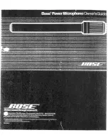 Preview for 1 page of Bose Power Microphone Owner'S Manual