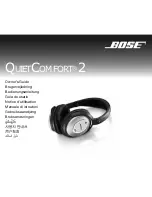 Предварительный просмотр 1 страницы Bose QuietComfort 2 Owner'S Manual