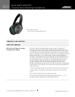 Preview for 1 page of Bose QuietComfort 25 Frequently Asked Questions Manual