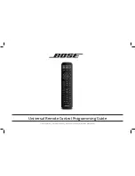 Предварительный просмотр 1 страницы Bose RC-PWSII Programming Manual