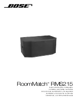 Bose RoomMatch RMS215 Installation And Safety Manuallines preview