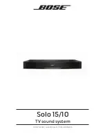 Bose Solo 10 Owner'S Manual preview