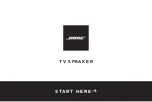 Preview for 1 page of Bose TV SPEAKER Manual