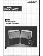 Bose Video Roommate Owner'S Manual preview