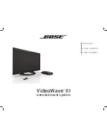 Предварительный просмотр 1 страницы Bose VideoWave III Setup Manual