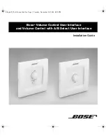 Bose Volume Control User Interface Installation Manual предпросмотр