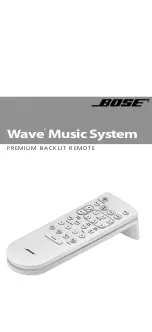 Bose Wave Music System Premium Backlit Remote Manual preview