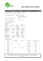 BöSha BS 67 Series Operating Instructions предпросмотр