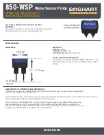 BOSHART 850-WSP Operation, Maintenance And Installation Manual предпросмотр