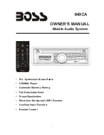 Предварительный просмотр 2 страницы Boss Audio Systems 640CA User Manual