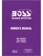 Boss Audio Systems BA-6000 Owner'S Manual preview