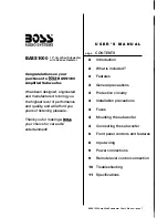 Boss Audio Systems BASS1000 User Manual preview