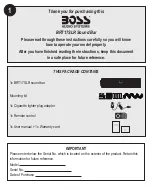 Preview for 2 page of Boss Audio Systems BRT17SLR User Manual