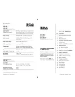 Предварительный просмотр 2 страницы Boss Audio Systems BV3550 User Manual