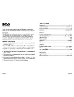 Preview for 3 page of Boss Audio Systems BV7950 User Manual