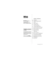 Предварительный просмотр 3 страницы Boss Audio Systems BV9255 User Manual