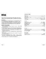 Preview for 3 page of Boss Audio Systems BV9450 User Manual